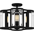 Quoizel Four Light Semi Flush Mount Quoizel SemiFlush Mount in Matte Black