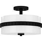 Quoizel Two Light Semi Flush Mount Quoizel SemiFlush Mount in Matte Black