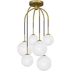 Quoizel Six Light Pendant Quoizel SemiFlush Mount in Aged Brass