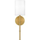 Quoizel One Light Wall Sconce Quoizel Wood in Aged Brass