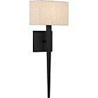 Quoizel One Light Wall Sconce Quoizel Wood in Matte Black