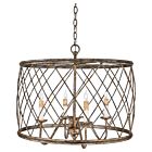 Dury 4-Light Pendant in Century Silver Leaf