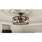 Quoizel Five Light Fandelier Dury in Palladian Bronze