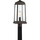 Quoizel One Light Outdoor Post Mount Ravenel in Western Bronze