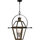 Quoizel Four Light Outdoor Hanging Lantern Rue De Royal in Industrial Bronze