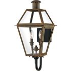 Quoizel Two Light Outdoor Wall Lantern Rue De Royal in Industrial Bronze