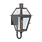 Quoizel One Light Outdoor Wall Lantern Rue De Royal in Aged Copper