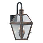 Quoizel Two Light Outdoor Wall Lantern Rue De Royal in Aged Copper