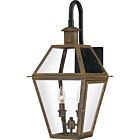 Quoizel Two Light Outdoor Wall Lantern Rue De Royal in Industrial Bronze