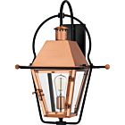 Quoizel One Light Outdoor Wall Lantern Rue De Royal in Aged Copper