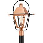 Quoizel One Light Outdoor Post Mount Rue De Royal in Aged Copper