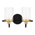 Rowland 2-Light Bathroom Vanity Light in Matte Black