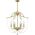 Quoizel Six Light Chandelier Sunday in Aged Brass