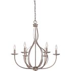 Quoizel Six Light Chandelier Serenity in Italian Fresco