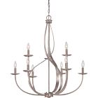 Quoizel Nine Light Chandelier Serenity in Italian Fresco