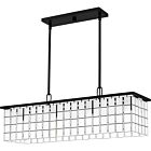 Seigler 4-Light Island Chandelier in Matte Black