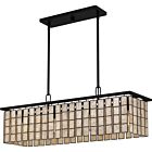 Quoizel Four Light Island Chandelier Seigler in Matte Black