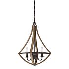 Quoizel Four Light Pendant Shire in Rustic Black