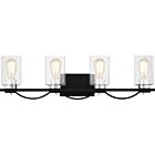 Salem 4-Light Bathroom Vanity Light in Matte Black