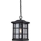 Quoizel One Light Outdoor Hanging Lantern Stonington in Mystic Black