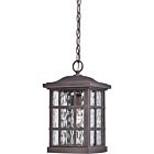 Quoizel One Light Outdoor Hanging Lantern Stonington in Palladian Bronze