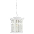 Quoizel One Light Outdoor Hanging Lantern Stonington in Matte White