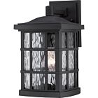 Quoizel One Light Outdoor Wall Lantern Stonington in Mystic Black