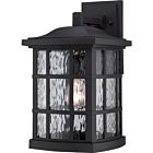 Quoizel One Light Outdoor Wall Lantern Stonington in Mystic Black