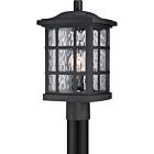 Quoizel One Light Outdoor Post Mount Stonington in Mystic Black