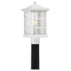 Quoizel One Light Outdoor Post Mount Stonington in Matte White