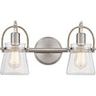 Quoizel Two Light Bath Stafford in Brushed Nickel