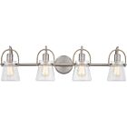 Quoizel Four Light Bath Stafford in Brushed Nickel