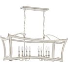 Quoizel Eight Light Island Chandelier Summerford in Antique White