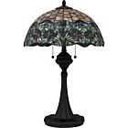 Quoizel Three Light Table Lamp Tiffany in Matte Black