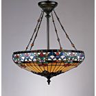 Quoizel Four Light Pendant Belle Fleur in Vintage Bronze