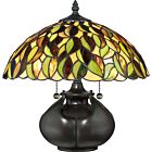 Quoizel Two Light Table Lamp Greenwood in Valiant Bronze