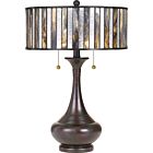 Quoizel Two Light Table Lamp Roland in Valiant Bronze