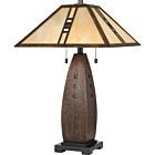 Quoizel Two Light Table Lamp Fulton in Sampled