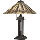 Quoizel Two Light Table Lamp Stevie in Western Bronze