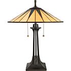 Quoizel Two Light Table Lamp Gotham in Vintage Bronze