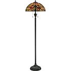 Quoizel Two Light Floor Lamp Kami in Vintage Bronze