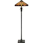 Quoizel Two Light Floor Lamp Stephen in Vintage Bronze