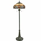 Quoizel Three Light Floor Lamp Belle Fleur in Vintage Bronze