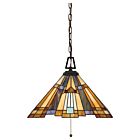 Quoizel Three Light Pendant Inglenook in Valiant Bronze