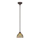 Quoizel One Light Mini Pendant Kami in Vintage Bronze