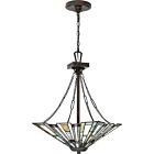 Quoizel Three Light Pendant Maybeck in Valiant Bronze