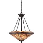 Quoizel Four Light Pendant Stephen in Vintage Bronze