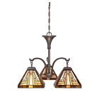 Quoizel Three Light Chandelier Stephen in Vintage Bronze