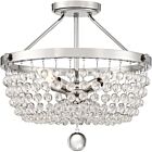 Quoizel Four Light SemiFlush Mount Teresa in Polished Nickel