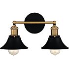 Quoizel Two Light Bath Trafalgar in Matte Black